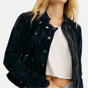 Free people from dusk till dawn moto velvet jacket